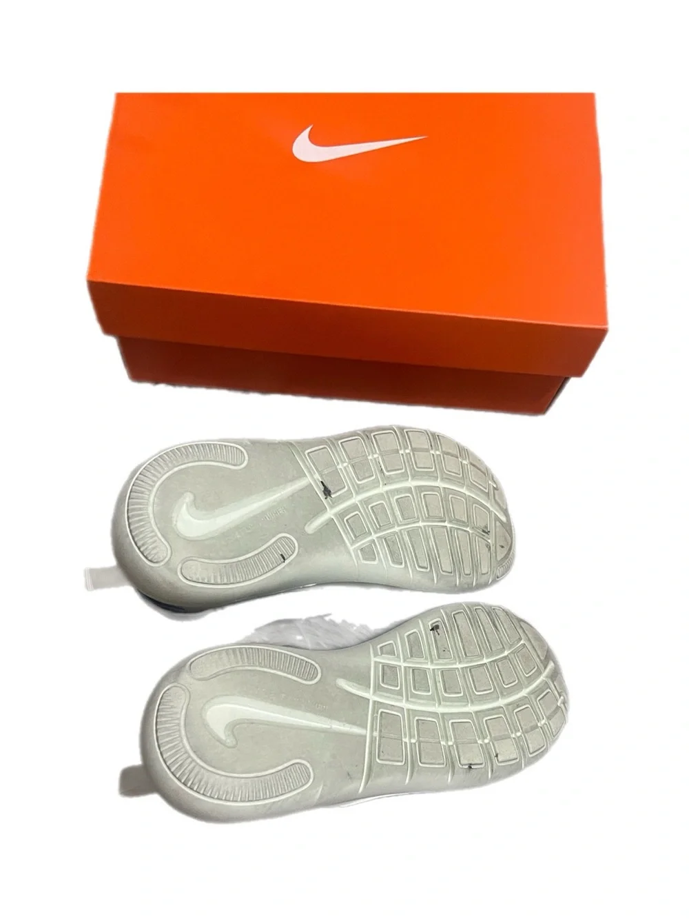 Nike Kids Slip-On Sneakers in White with Blue and Neon Yellow